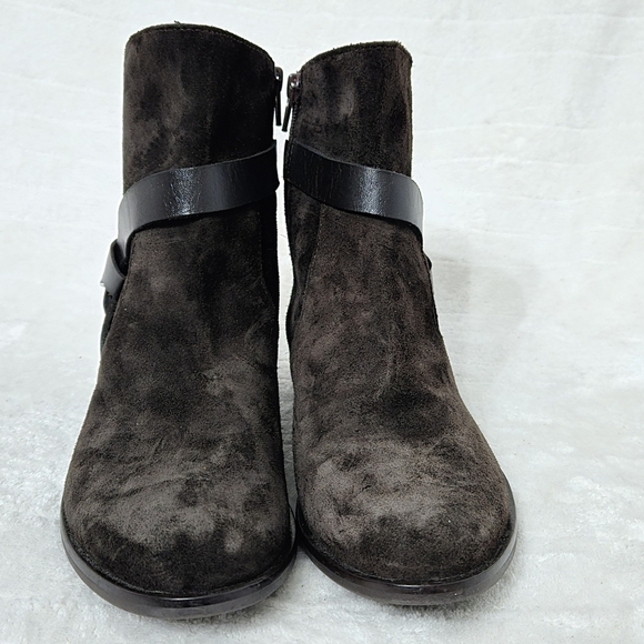 Charles David Womens Ankle Boots Sz 7M Leather Suede Chukka Brown Made In Italy - Picture 2 of 9